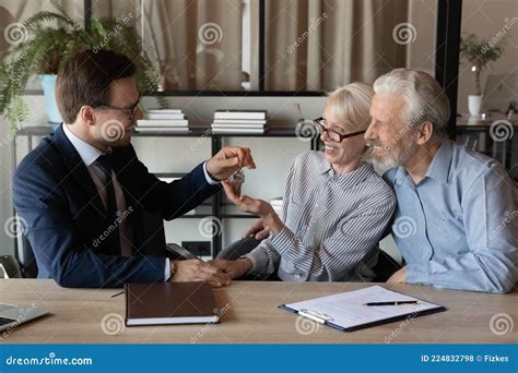 Mature Retired Couple Buying or Renting New House Stock Photo - Image ...