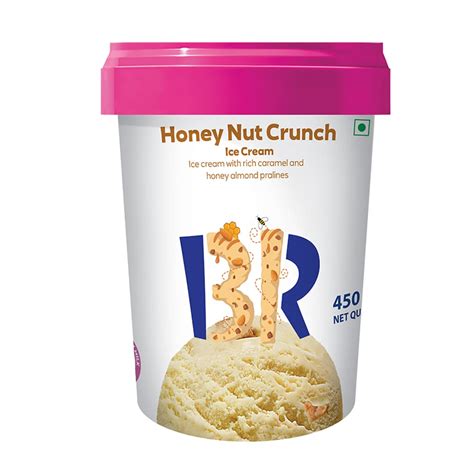 Baskin Robbins Ice Cream Tub Honey Nut Crunch, 450 ml : Amazon.in ...