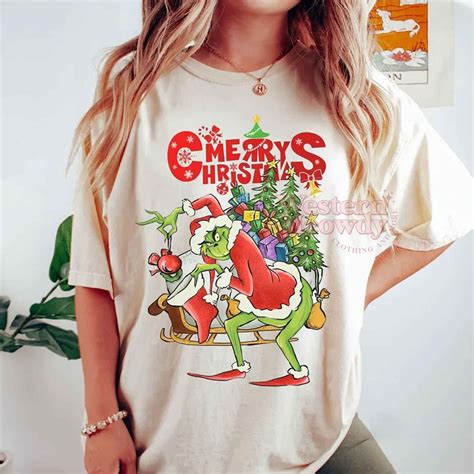 Merry Christmas Grinch T-shirt - Western Meowdy