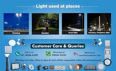 Buy Forus LED Street Light 20W Waterproof 10 Years Warranty, Cool White ...