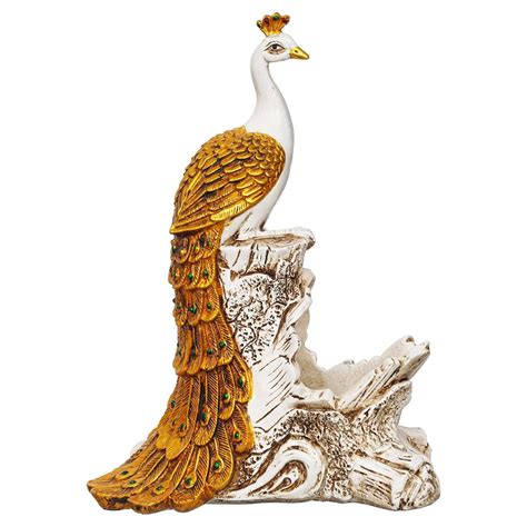 Kartik carft Resin Peacock Statue Wine Bottle Holder Display Stand for ...