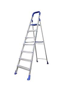 FSL+ Heavy Duty Foldable 7 Step Ladder with Non Skid Shoes, Smart ...