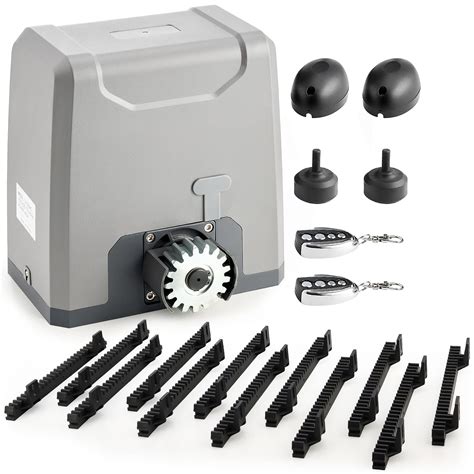 CO-Z 2200lb Rack Driven Sliding Gate Opener with Alarm System, 400W Automatic Gate Opener with ...