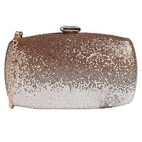 Lino Perros Silver Leatherette Clutch (GOLDEN) : Amazon.in: Fashion