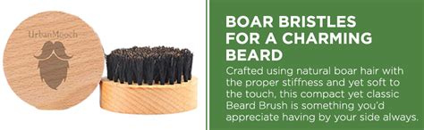 Buy UrbanMooch Round 100% Boar Bristle Beard Brush And Mustache Brush ...
