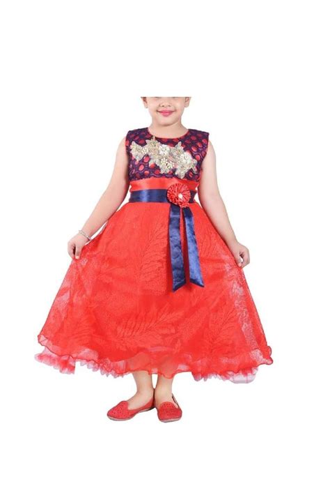 Buy AHHAAAA Girls Ethnic Wear A-Line Floral Print Dress1009NE-Red,8-9 ...