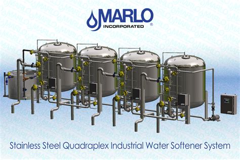 Quadraplex Industrial Water Softener System | MARLO