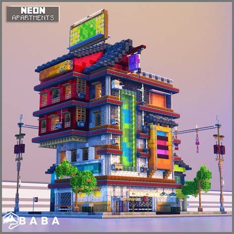 Image result for Minecraft Neon Modern