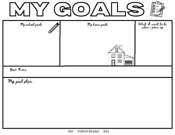 Image result for Vision Board Worksheet