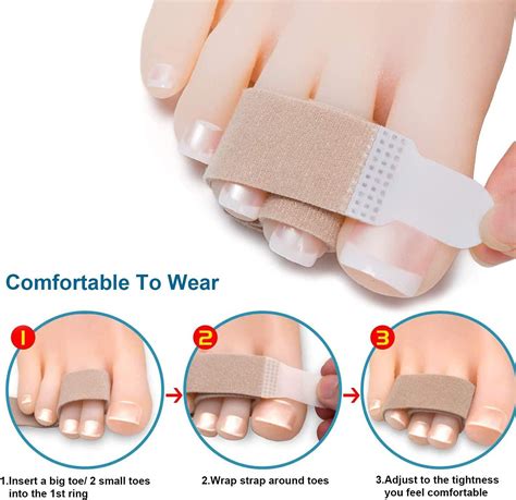 Sumifun Buddy Toe Wraps - 12 Pack Toe Tapes & Splint for Broken/Crooked Toes - Toe Corrector ...