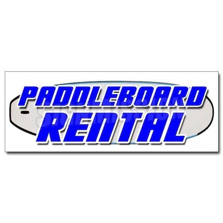 Signmission PADDLE BOARD RENTAL DECAL sticker paddleboard stand up rent ...