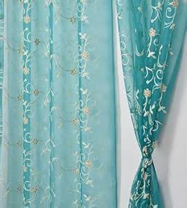 Buy Fabrilia Floral Pattern Embroidery Tissue Net Sheer Transparent ...