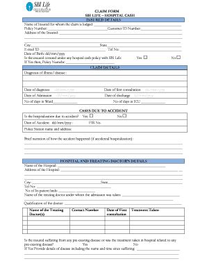 E Meditek Sbi Hospital Cash Claim Forms - Fill and Sign Printable ...