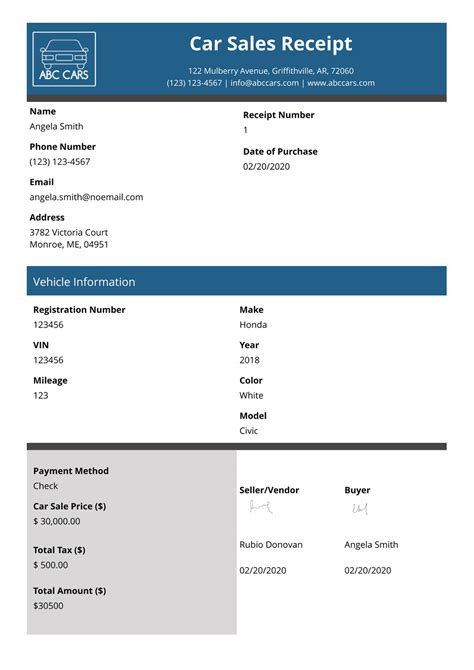 FREE 8+ Sample Vehicle Deposit Forms in PDF | MS Word - Worksheets Library