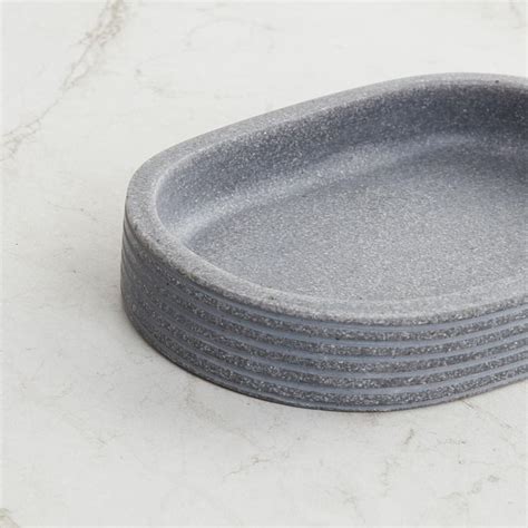 Buy Urban Chic Grey Textured Polyresin Soap Dish from Home Centre at ...