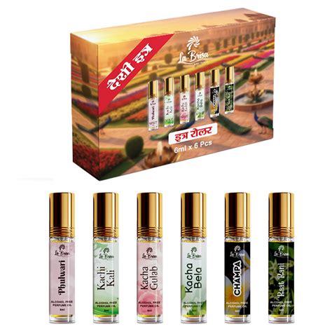 La Brisa Desi Attar Combo 6 in 1 – Traditional Indian Alcohol-Free ...