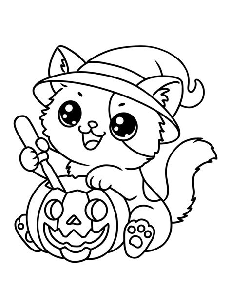 Immerse yourself in 30+ fascinating halloween cat coloring pages ...