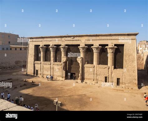 The Temple of Hathor, which began construction in 54 BCE, part of the ...