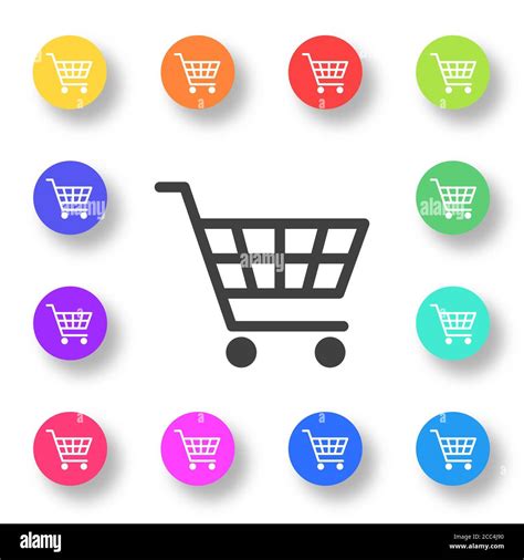 Shopping carts with at sign Cut Out Stock Images & Pictures - Alamy