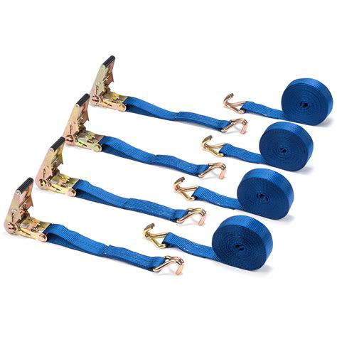 4 Pack of 2" x 25' Ratchet Straps by Vault Cargo - Heavy Duty 10,000 ...