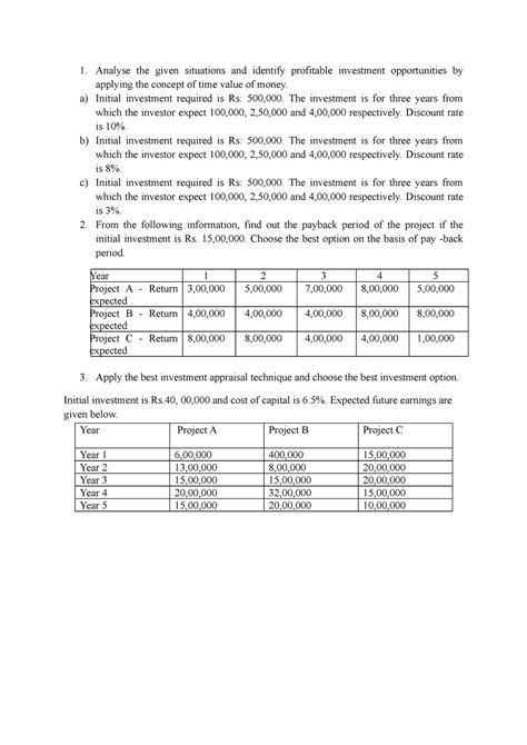 M2- Case Studies - Capital Budgeting Case Study - Module 2 - Analyse ...