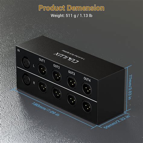 4-Way XLR Stereo Audio Passive Splitter – Cubilux
