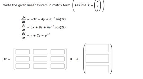 Image result for Linear System Matrix