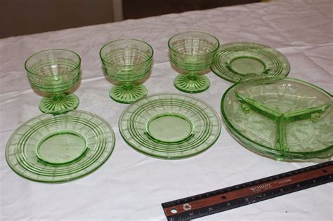Green Uranium Depression Glassware