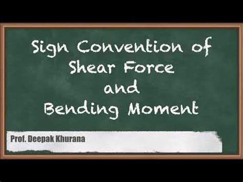 Shear Force And Bending Moment Sign Convention Explained - GATE Video ...