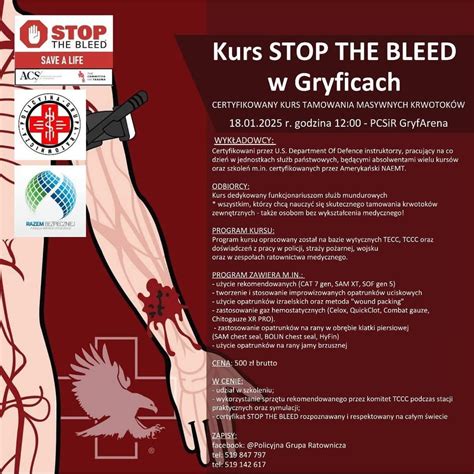 Certyfikowany Kurs Tamowania Masywnych Krwotoków , Gryf Arena PCSRiP w ...