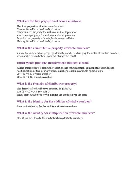 Image result for Whole Numbers Math Notes