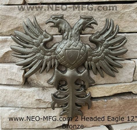Phoenix Double Headed Eagle Coat of Arms Sculpture Wall Frieze | Etsy