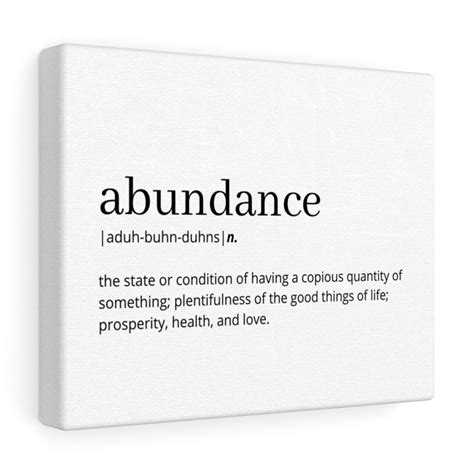 Abundance Definition Printable Wall Art, Abundance Poster, Abundance ...