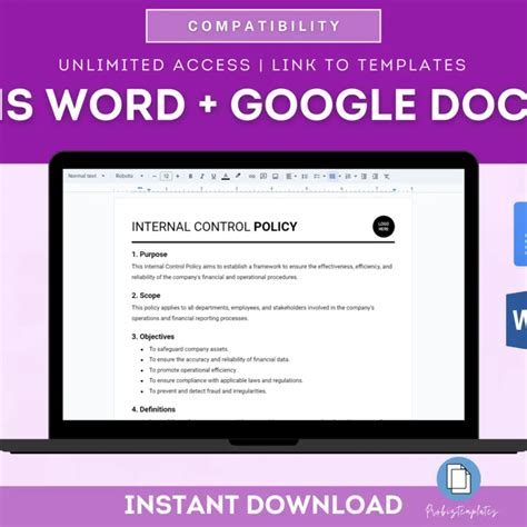 Image result for Internal Control Policy Examples