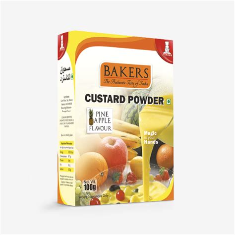 BAKERS Custard Powder Pine Apple Flavour Pack of 3 (100 gm x 3 ...