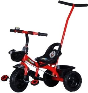 FIRSTFLY Brista Dx Red Metal Frame with Foot Rest, Parent Handle & Twin ...