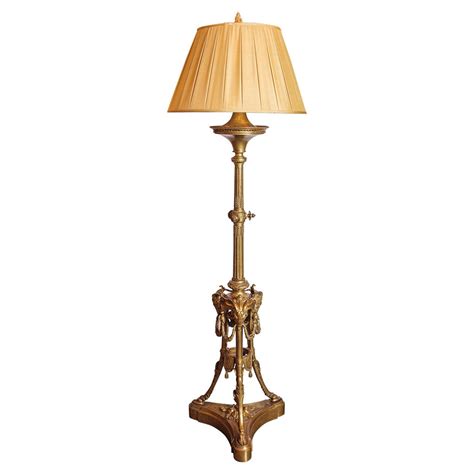 19th Century Fine Louis XVI Gilt Bronze Torchiere Floor Lamp at 1stDibs