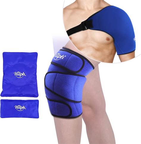 Buy Hilph® Bundle of 1 Shoulder Ice Pack with 1 Gel Pack + Knee Ice ...