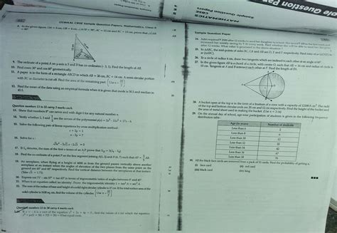 sample paper for class 10 - Brainly.in