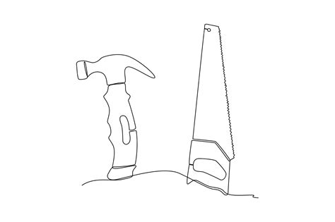 Concept d'outils de construction de dessin au trait continu ...
