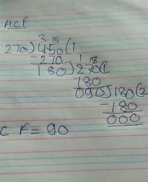 find the hcf and lcm of 270 and 450 - Brainly.in