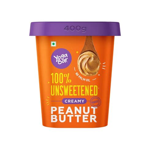 Yogabar 100% Pure Peanut Butter | Creamy & Yummy Unsweetened | Slow ...