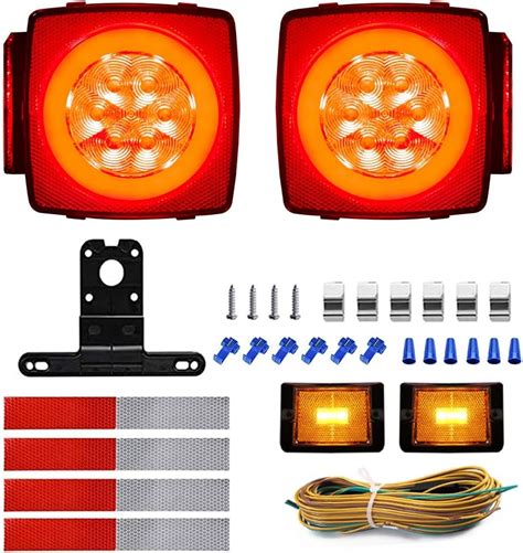 LiLoom 12V LED Trailer Tail Light Kit Brake Stop India | Ubuy