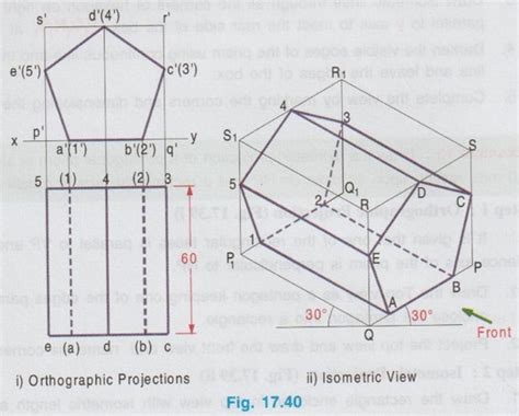 Isometric Projection of solids containing non-isometric lines ...