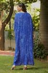 Buy Blue Viscose V-neck Abstract Floral Print Kaftan For Women by ...