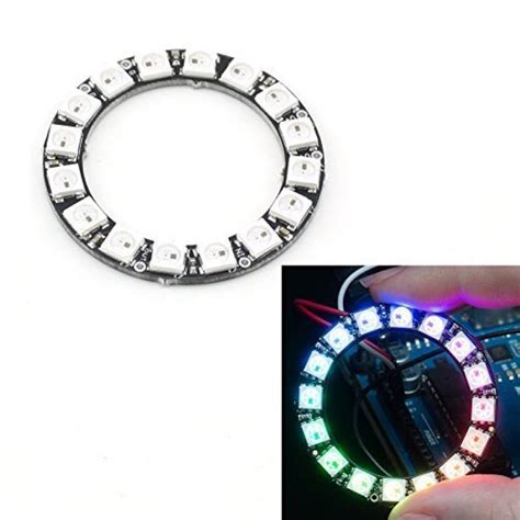 16Bit WS2812B 5050 RGB LED Built-in Full Color Driving Lights Circular ...