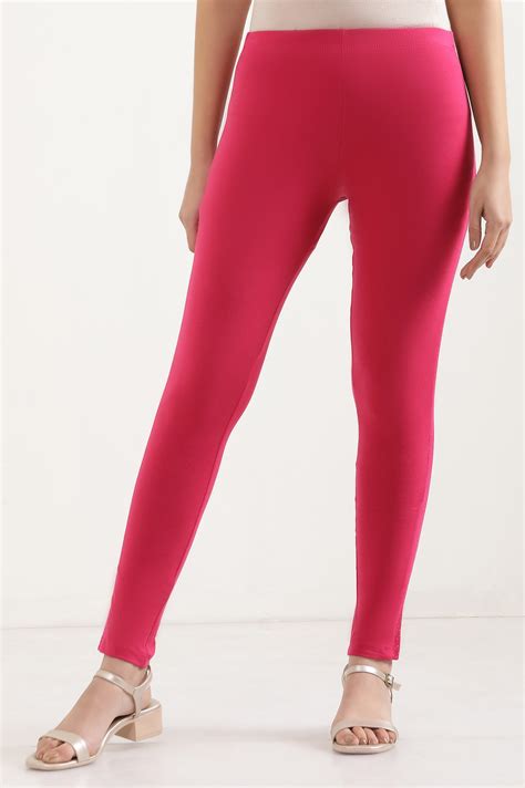 Buy Pink Cotton Lycra Tights For Women @ 699 | Shop for Aurelia ...