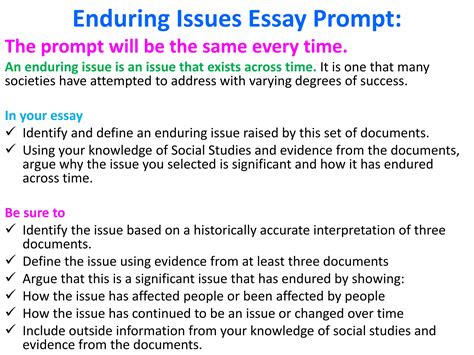 Enduring Issues Essay