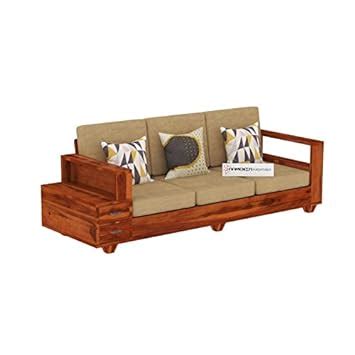 Mamta Furniture Wooden Sheesham Teak Wood Sofa Set 3 Seater, Furniture ...