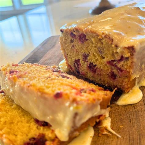 Moist Cranberry Bread with Easy Orange Glaze